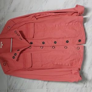 Pink Denim Utility Jacket